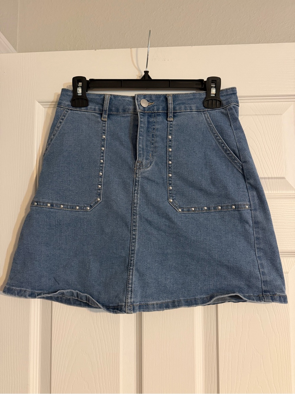 Marc Jacobs NY Studded Denim Mini Skirt